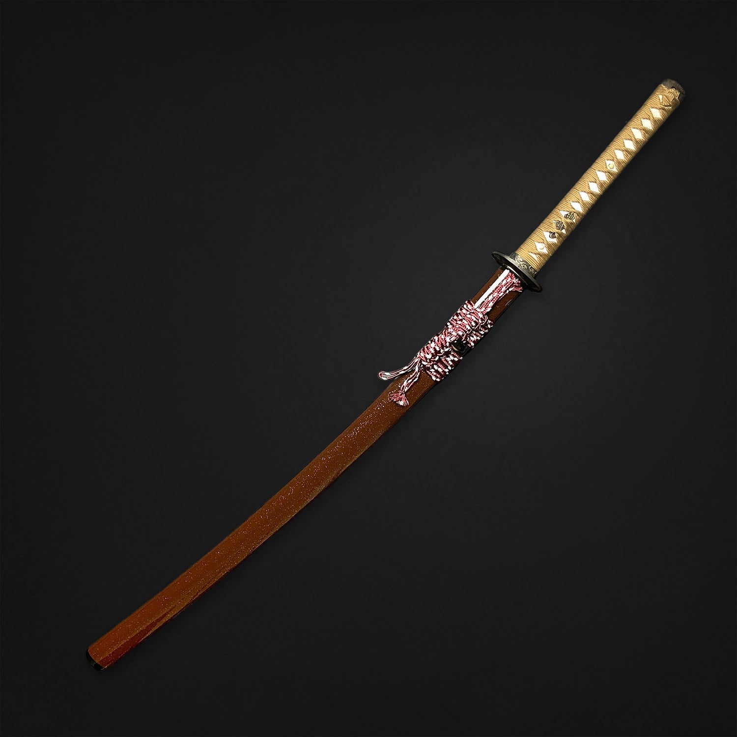 Sheathed Katana with Floral Design