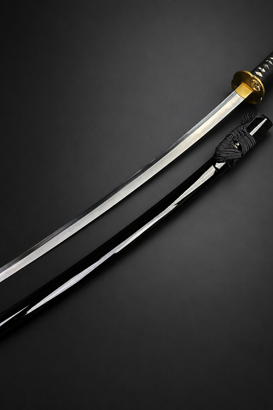 Japanese katana sword with black scabbard. | Guild Arms