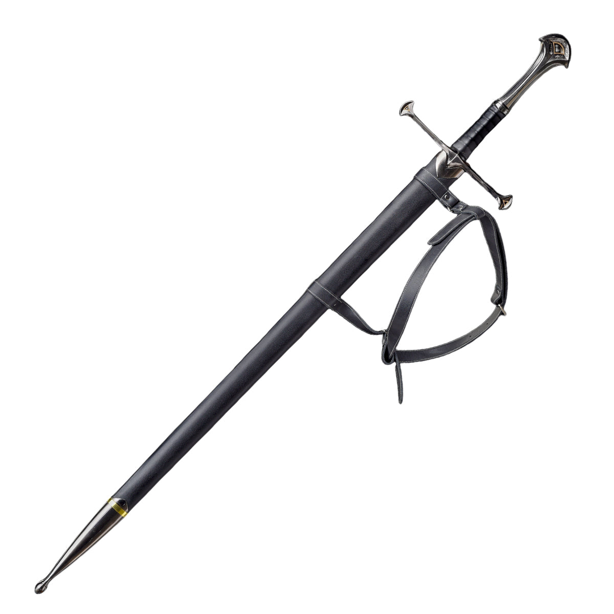 Knight's Collection Elite 54.3-Inch Hand-Forged 1060 Steel Medieval Sword | SSM193BK
