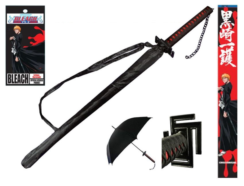 BLEACH Ichigo Kurosaki Samurai Handle Umbrella, BLEACH