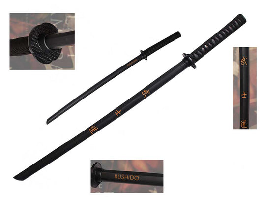 40" Black Wooden Samurai Sword (Bushido)