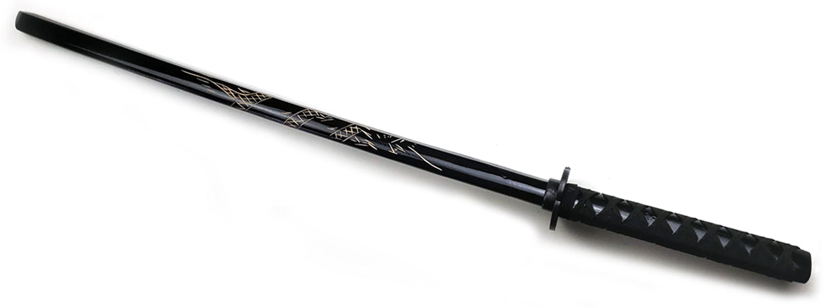 40" Black Wooden Samurai Sword (dragon)