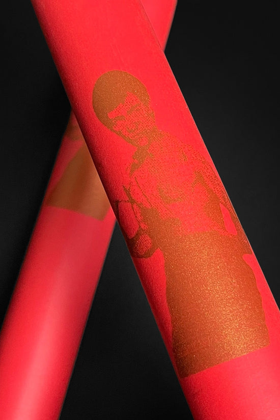 12 inch red foam Bruce nunchaku with metal chain martial arts practice gear