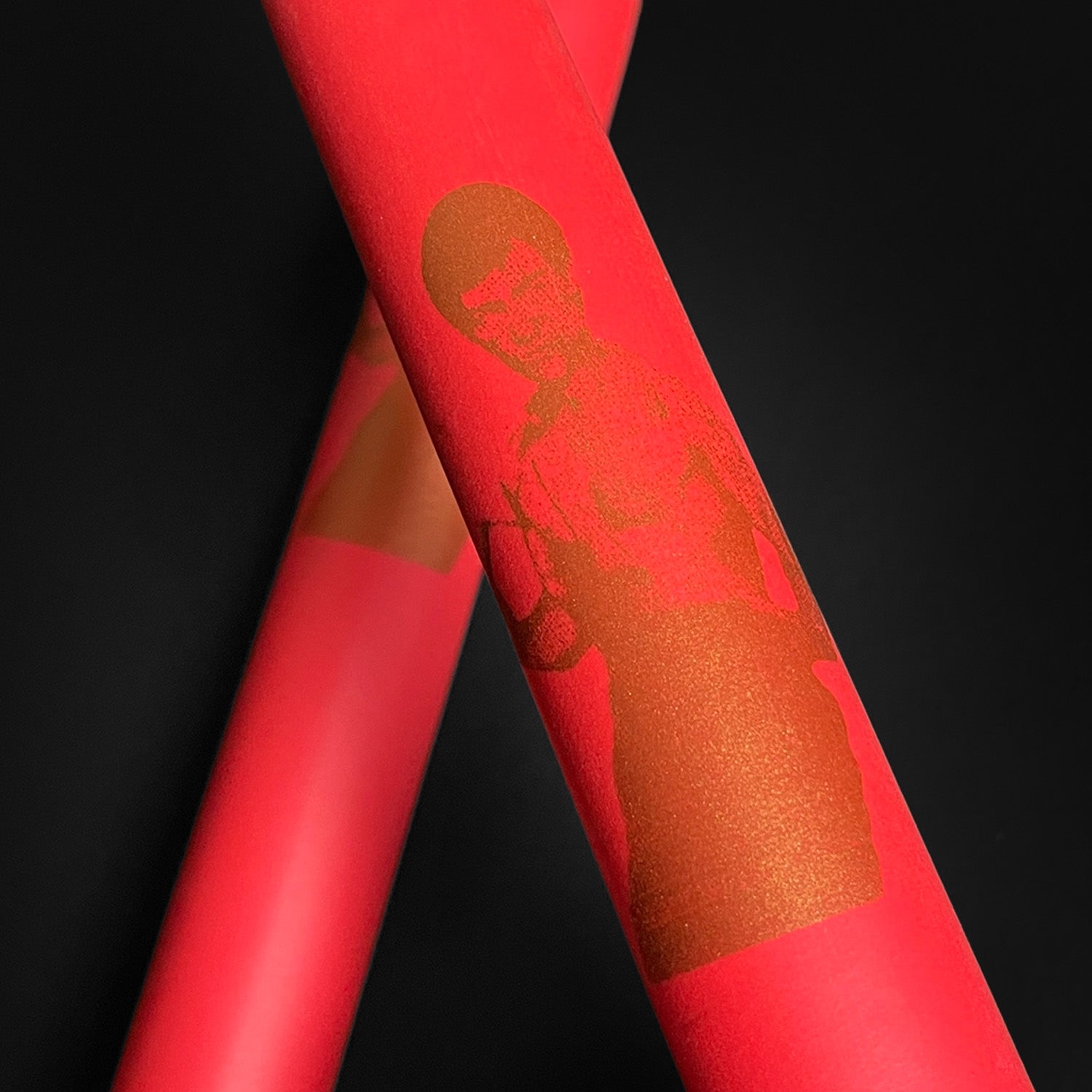 12 inch red foam Bruce nunchaku with metal chain martial arts practice gear