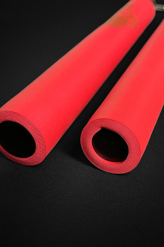 12 inch red foam Bruce nunchaku with metal chain martial arts practice gear