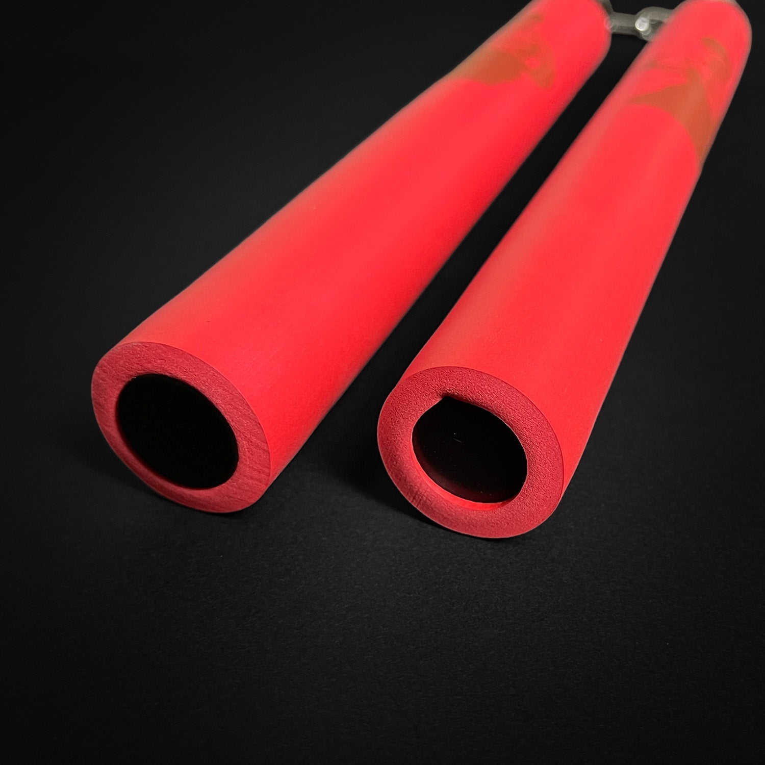 12 inch red foam Bruce nunchaku with metal chain martial arts practice gear