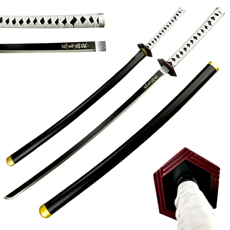 Guild Arms anime demon sword cosplay replica with intricate details and a sleek black blade design