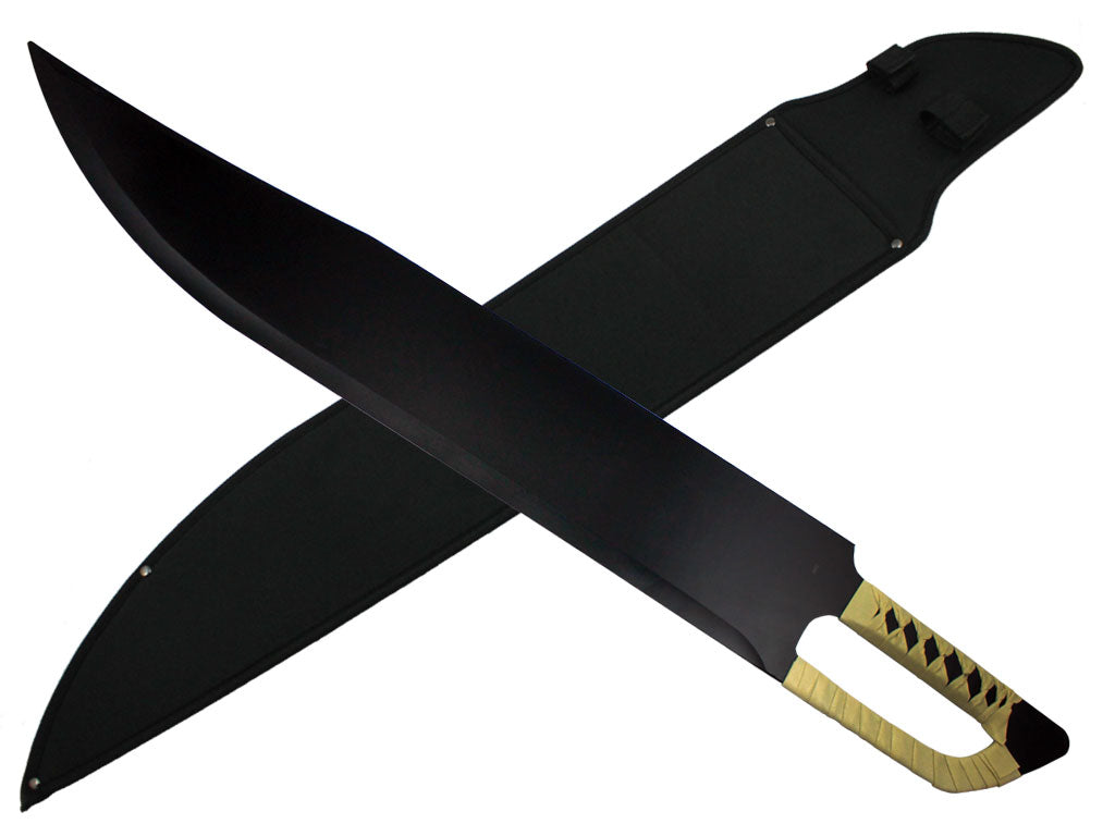 Guild Arms Dual Wield Zanpakuto Anime Sword with Black Blade and Decorative Handle