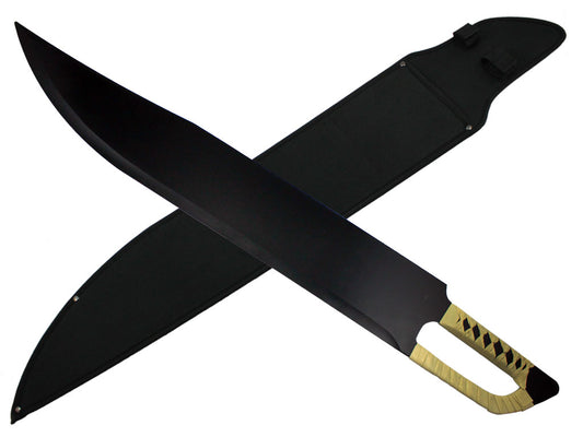 Guild Arms Dual Wield Zanpakuto Anime Sword with Black Blade and Decorative Handle