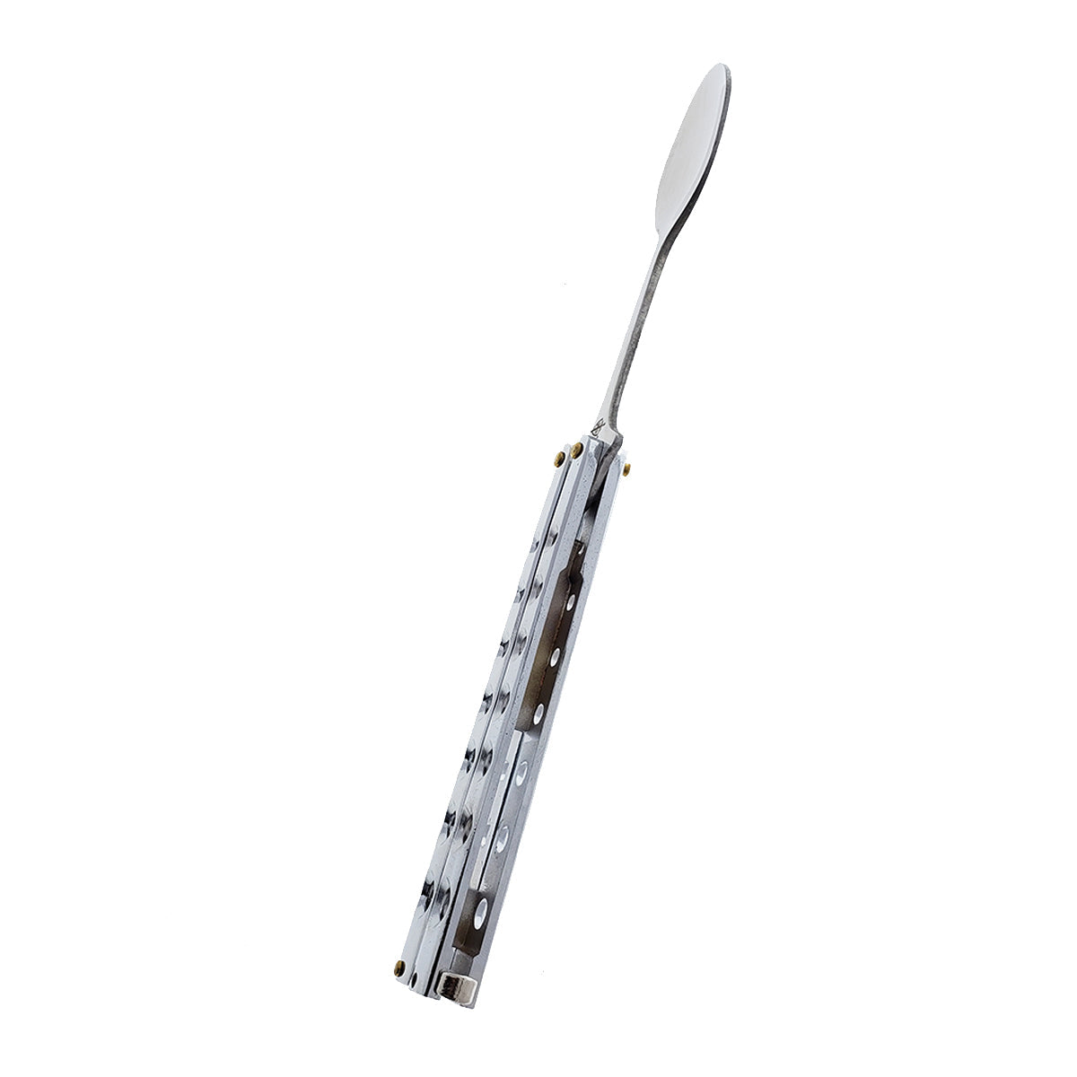 Balisong Spoon Silver Training Butterfly Knife