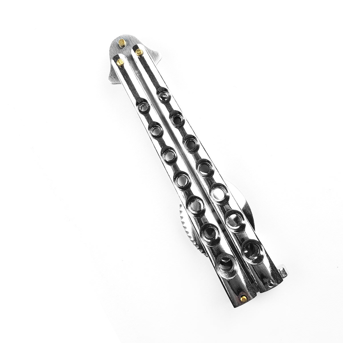 Balisong Spoon Silver Training Butterfly Knife