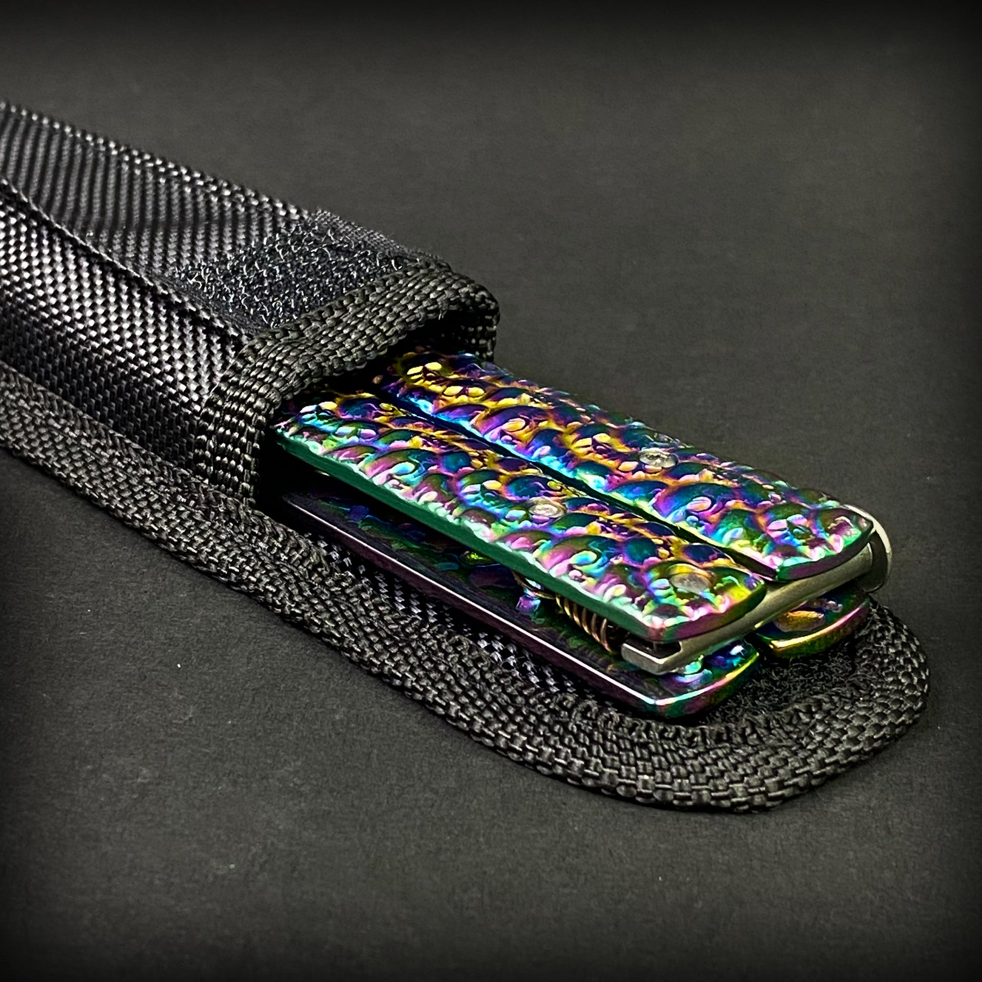 Big Boy Rainbow Butterfly Knife Balisong Trainer with Colorful Handle and Protective Case