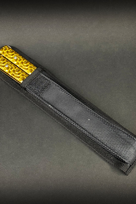 Big Boy's Gold Butterfly Trainer with Textured Handles in a Protective Sleeve