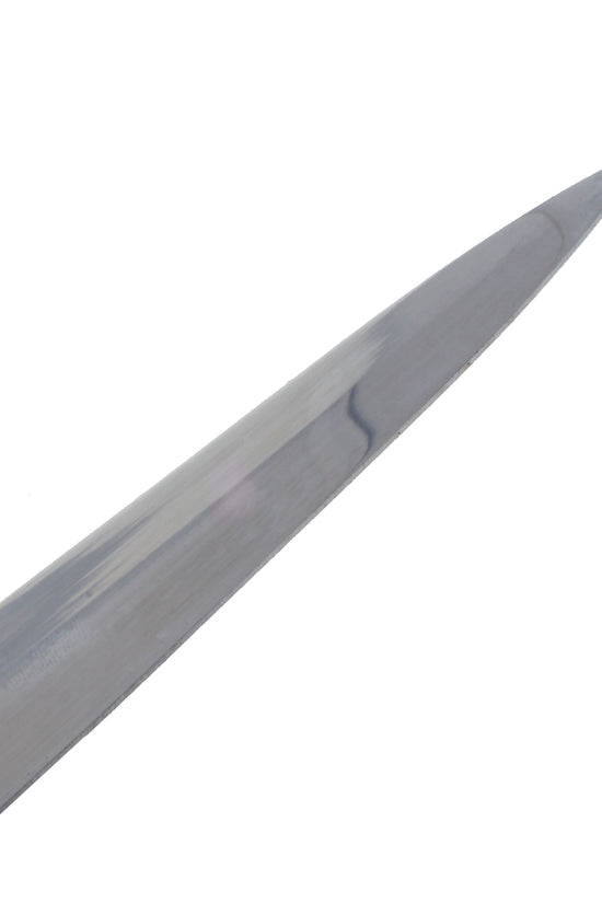 Black Medieval Sword w/Black Plastic Scabbard with a sleek, pointed blade design for collectors and reenactors