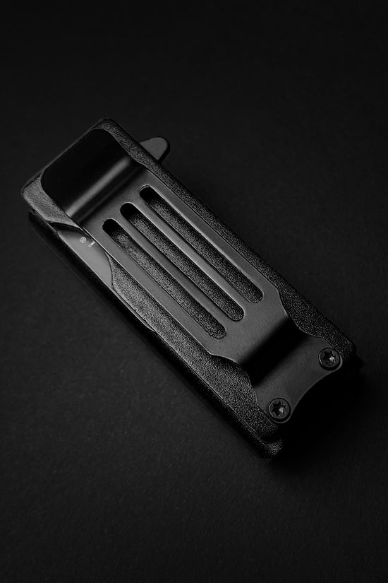 Guild Arms Black Spring Assisted Lighter Knife with Secure Grip and Sleek Design
