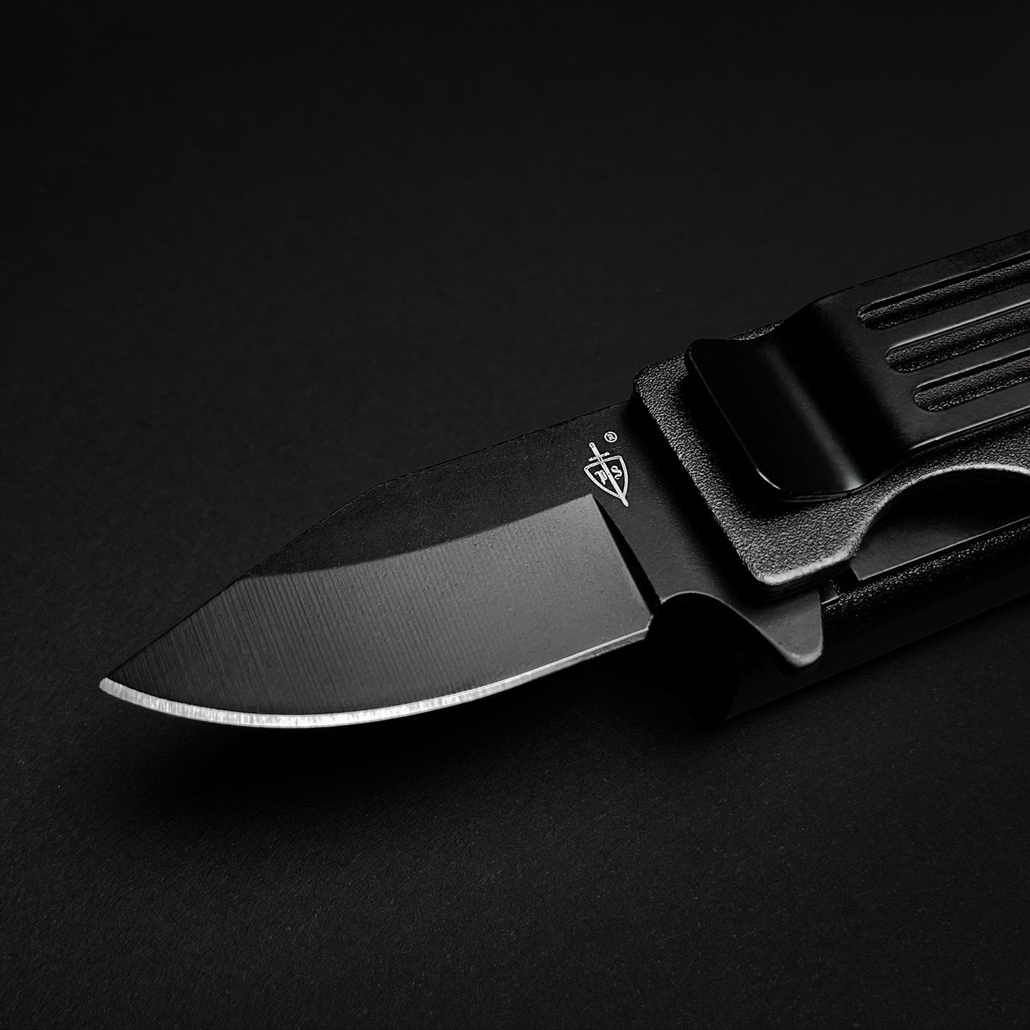 Guild Arms Black Spring Assisted Lighter Knife with sleek design and durable blade
