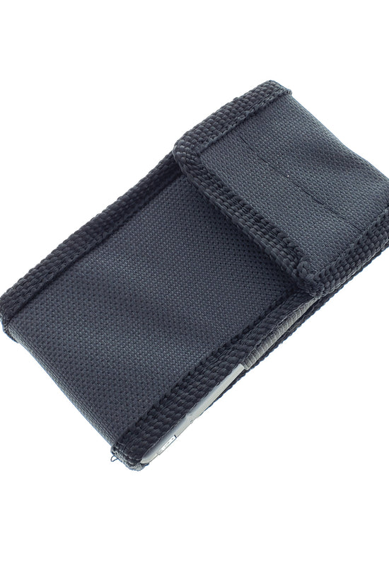 Black stun gun for self defense holster with secure Velcro closure for easy carrying