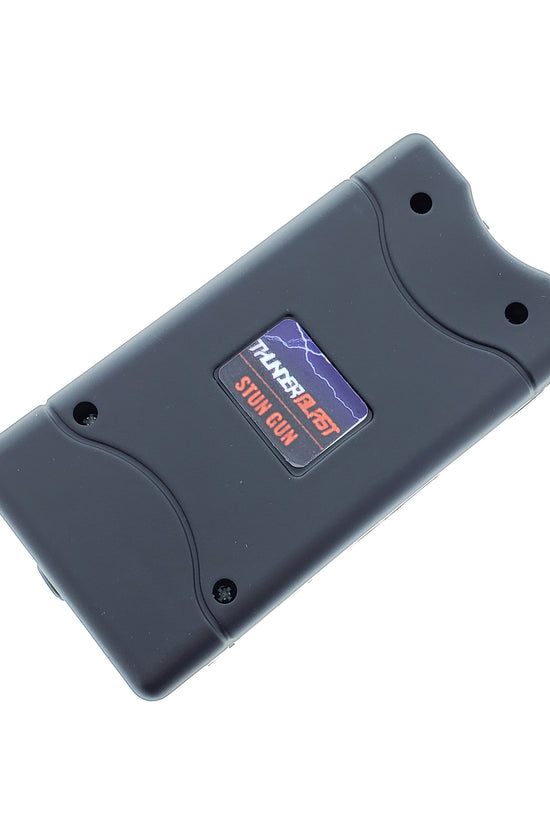 Thunderblast black stun gun for self defense with compact design and safety features