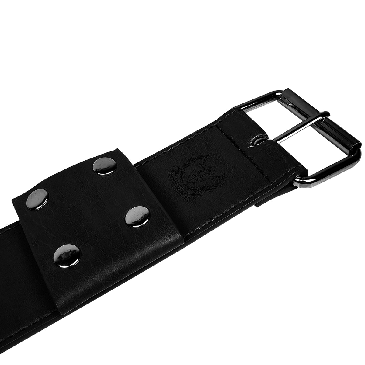 Black Sword Frog Holder Belt with Snaps and Durable Metal Buckle from Guild Arms