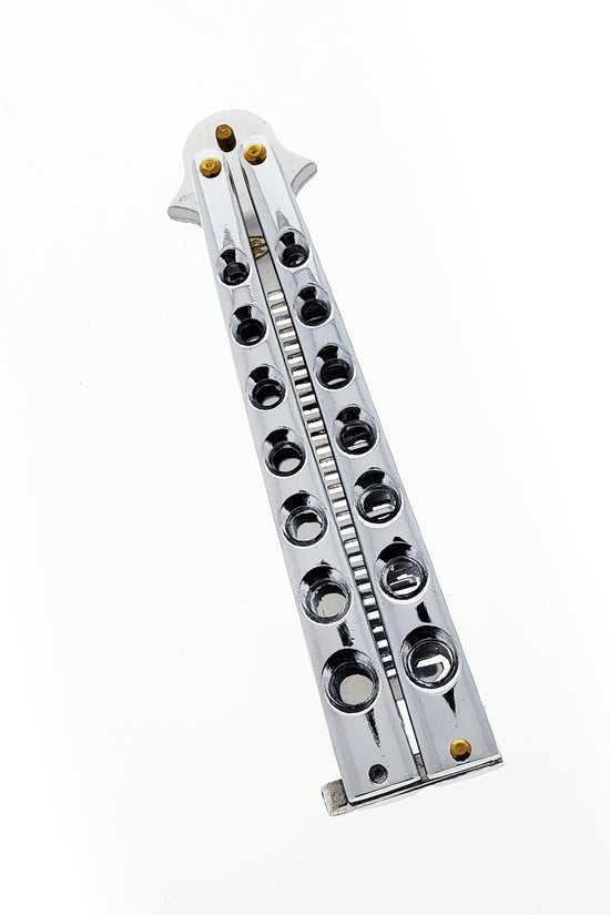 Guild Arms Black Training Butterfly Comb for practicing tricks and styles safely