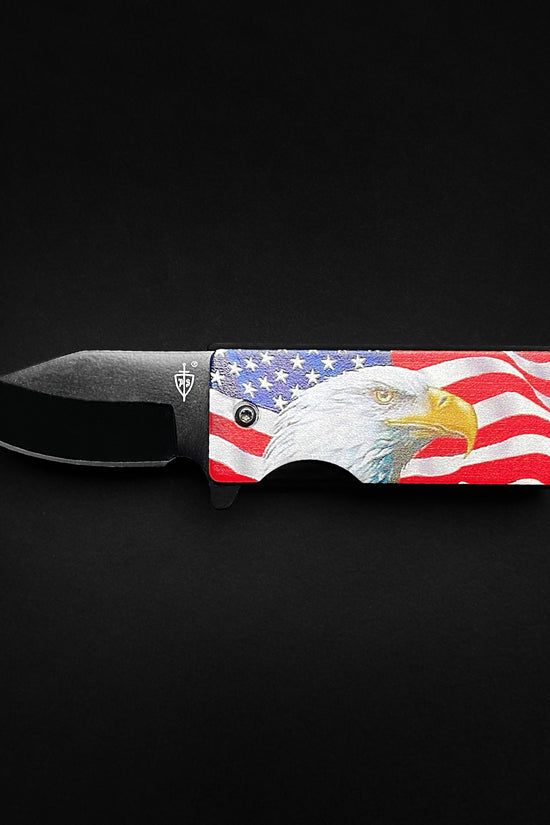 Guild Arms lighter knife with American flag and eagle design Eagle Lighter Knife Case