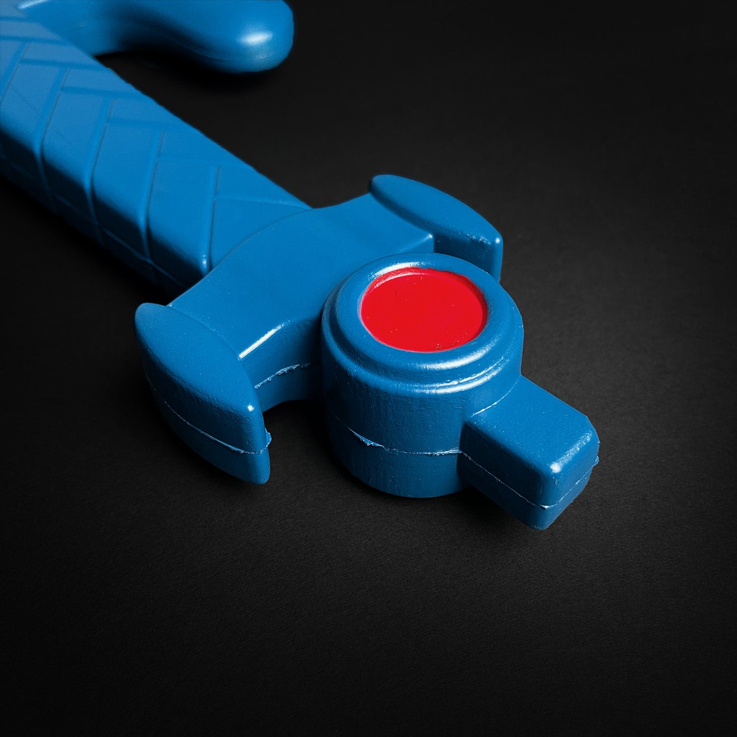 Guild Arms Blazing Sword Cosplay Foam Sword in vibrant blue with red accents for anime fans