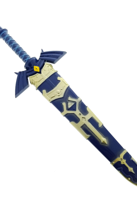 Guild Arms blue fantasy sword letter opener with intricate designs and blue handle