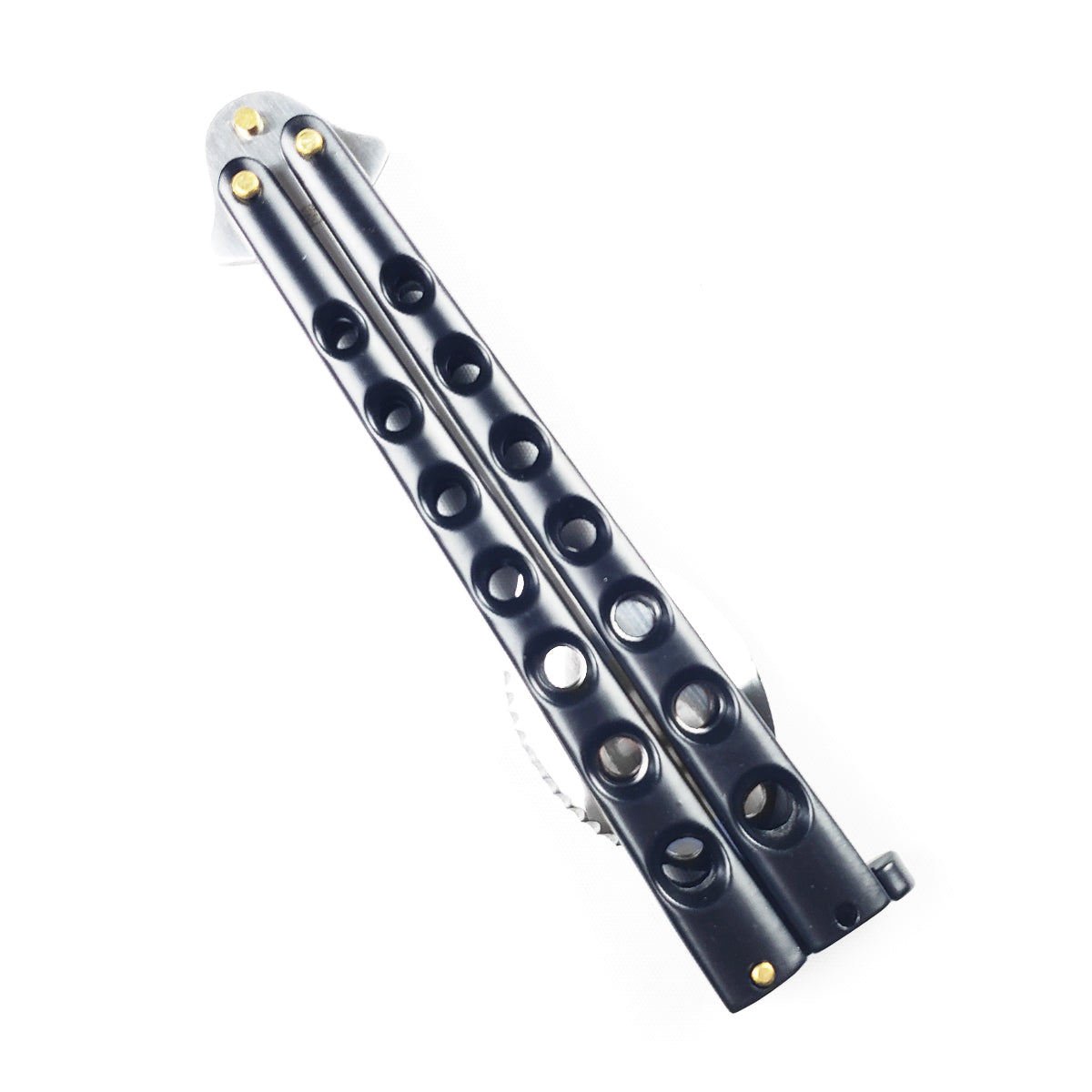 Guild Arms Butterfly Trainer Balisong Spoon Black for practicing flipping techniques safely
