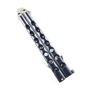 Guild Arms Butterfly Trainer Balisong Spoon Black for practicing flipping techniques safely