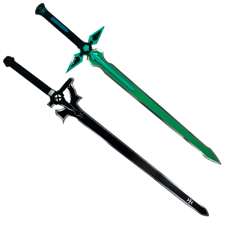 40"  Anime Green Long Sword w/ Faux Leather Sheath