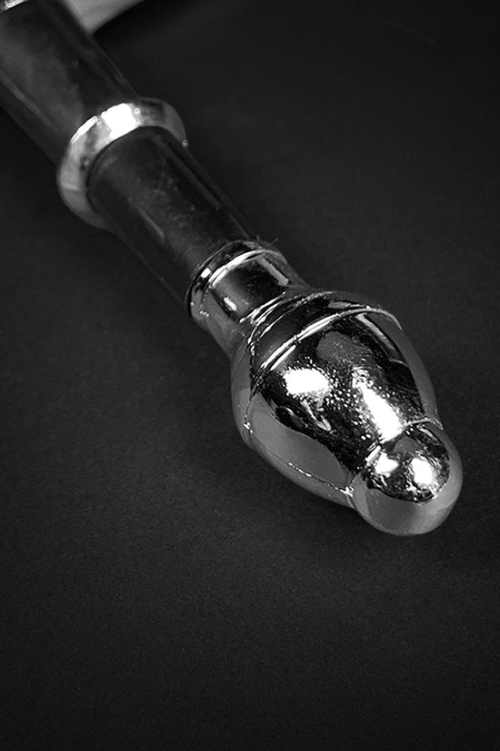 Close-up of a Classic Medieval Dagger handle with a polished finish for enhanced grip and style