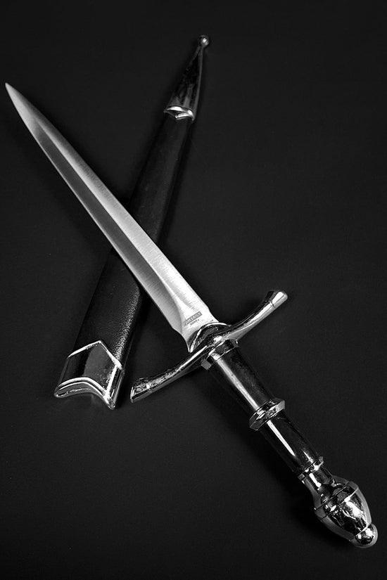 Classic Medieval Dagger by Guild Arms with a polished blade and ornate hilt design