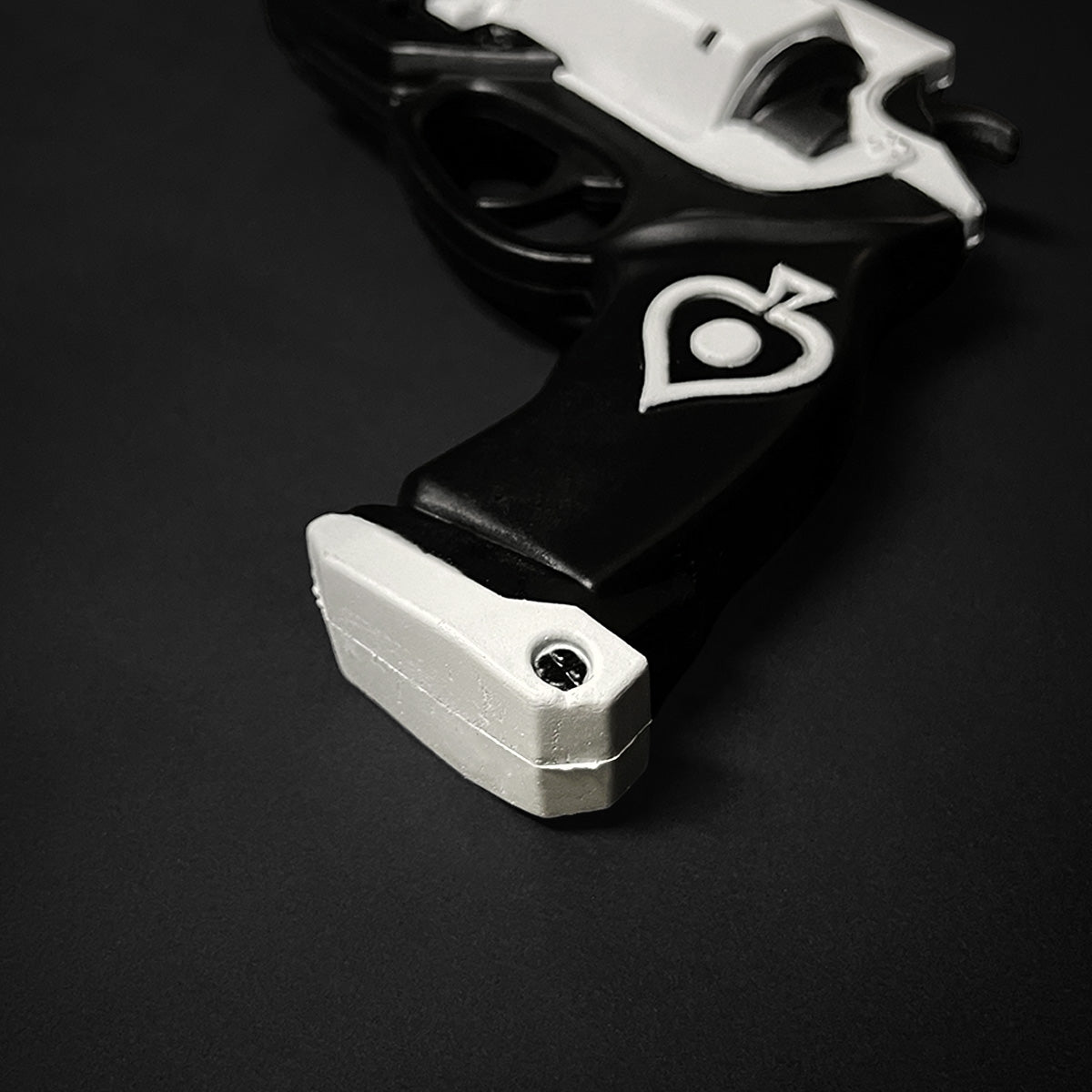 Guild Arms Cosplay White Foam Gun with a detailed grip and stylish design for costume enthusiasts