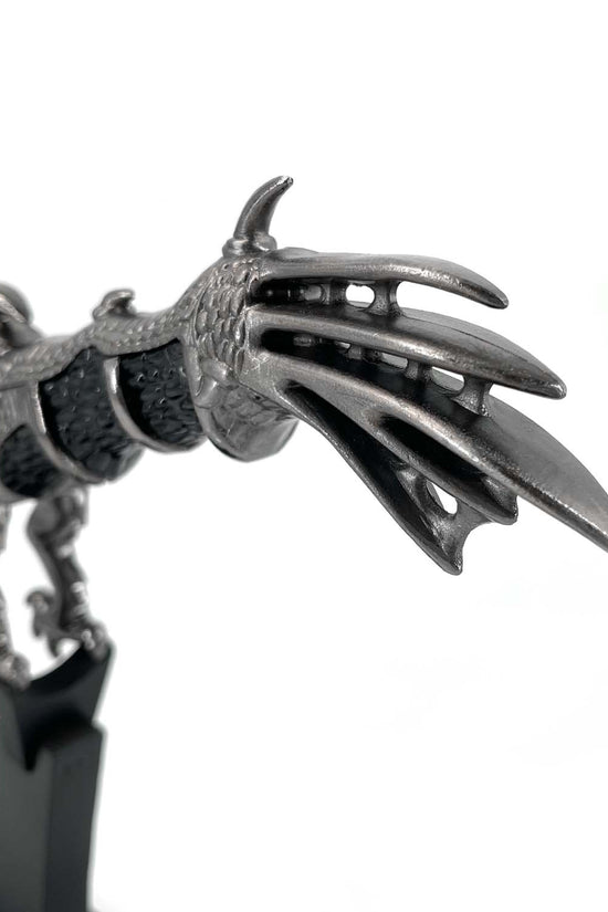 Intricate Guild Arms Dragon Fantasy Dagger with Stand showcasing a detailed dragon design