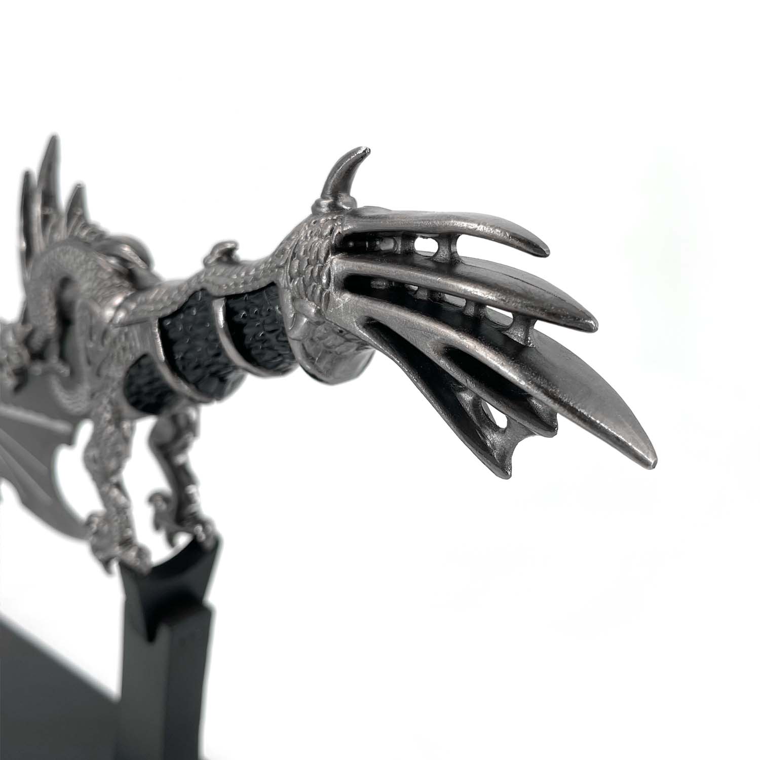 Intricate Guild Arms Dragon Fantasy Dagger with Stand showcasing a detailed dragon design