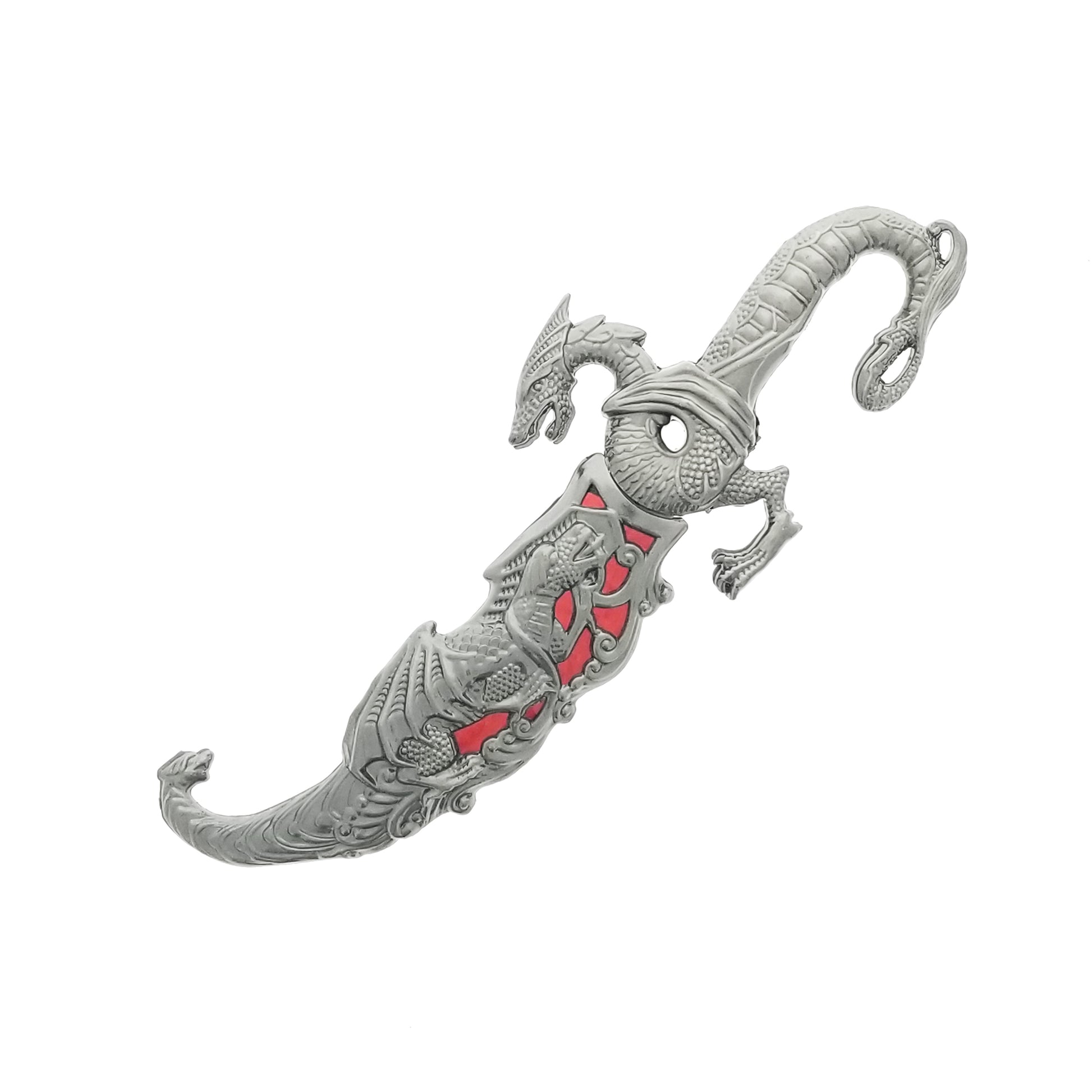Fantasy Edge Fantasy Dagger with Elaborate Dragon Design and Red Accents