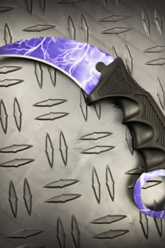 Falcon 3 PCS Blue Thunder Set Tactical Fixed Blade Knives with Curved Blades and Stylish Grip