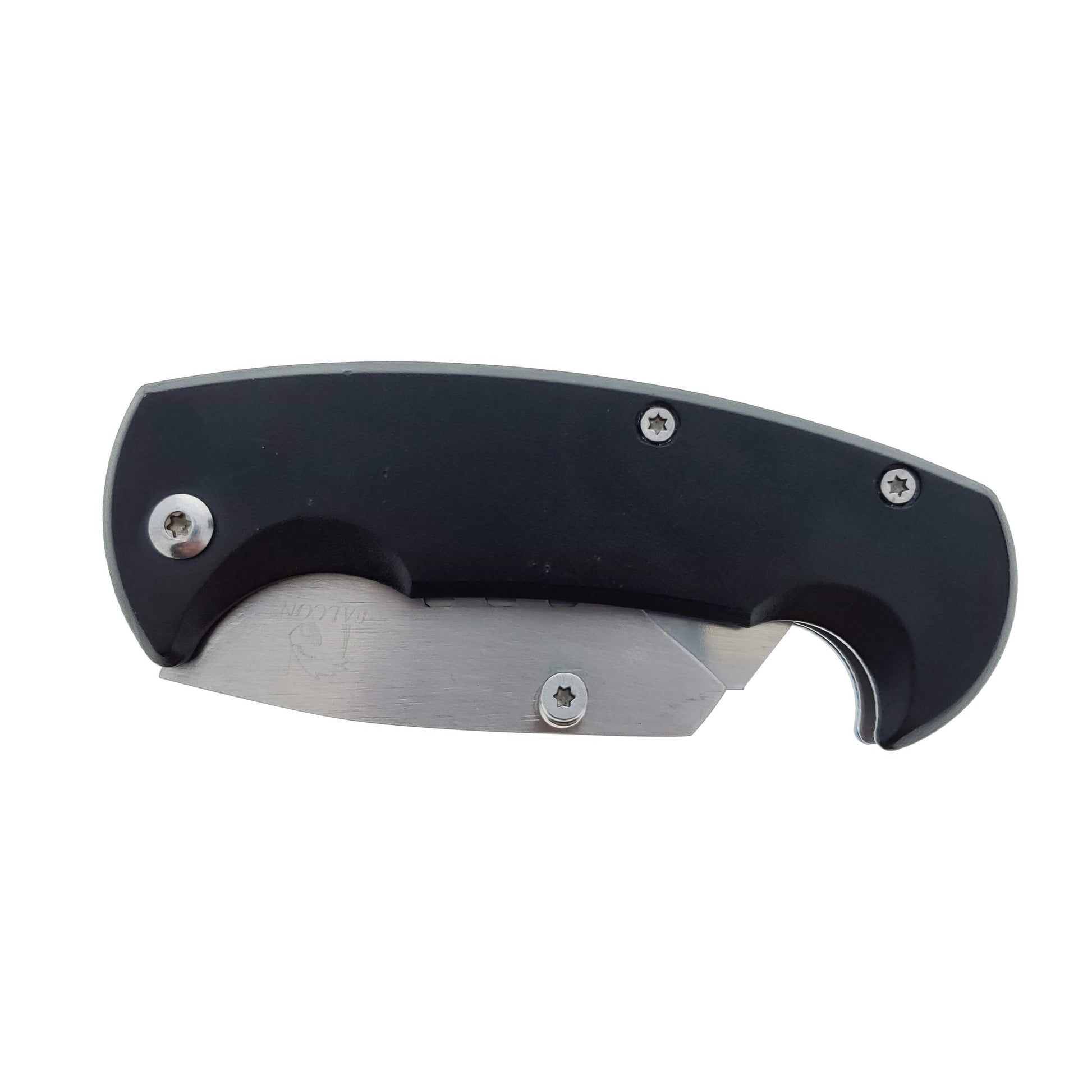 Falcon 6" Folding Knife with 3 Spare Blades featuring a sleek black handle and durable blade