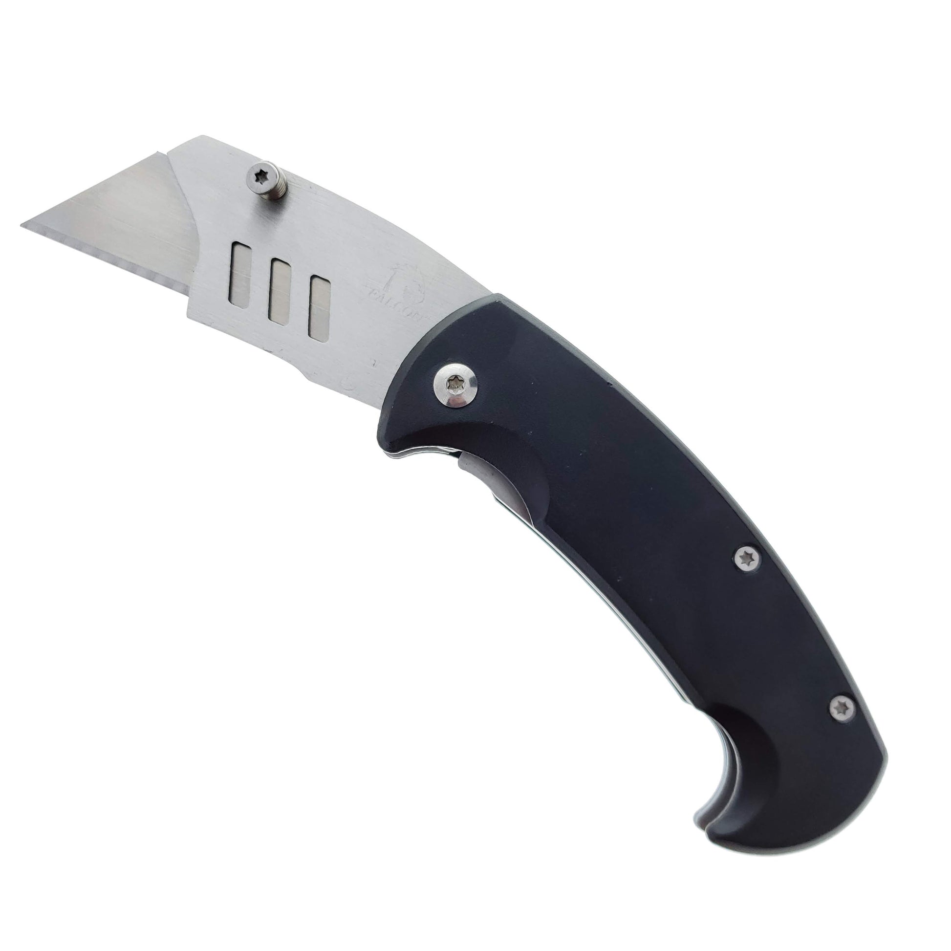 Falcon 6" Folding Knife with 3 Spare Blades featuring a sleek design and sturdy handle