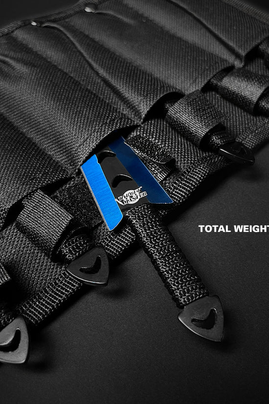 Falcon 6 PC Blue Throwing Knives Set with a black carrying case, lightweight design for easy transport