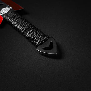 Falcon 6 PCS Red Throwing Knives Set with sleek black handles and precision tips for accurate throwing