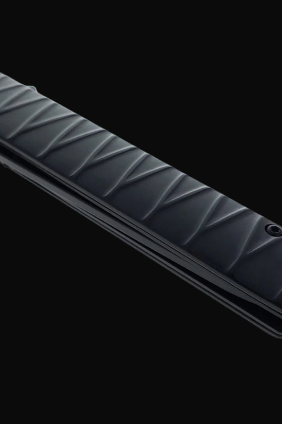 Falcon tanto spring assisted pocket knife black closed handle with textured grip and pocket clip