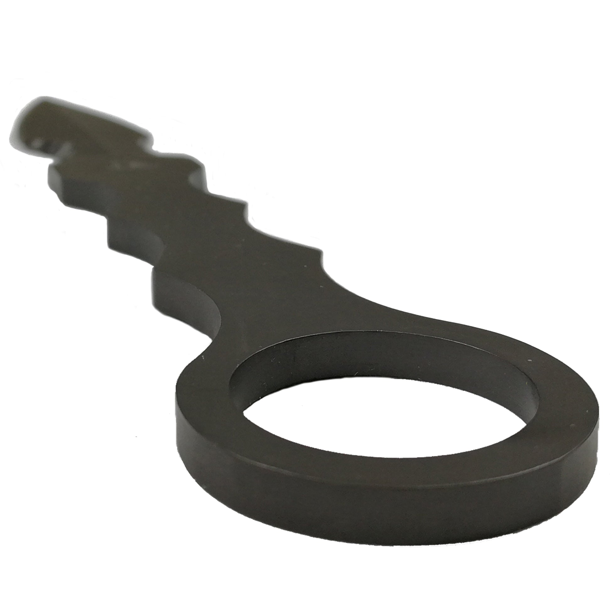 Falcon Gray Tactical Fixed Blade Knife with a sleek black design and ergonomic handle