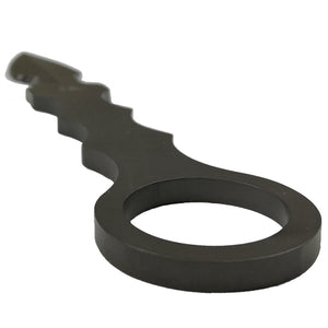 Falcon Gray Tactical Fixed Blade Knife with a sleek black design and ergonomic handle