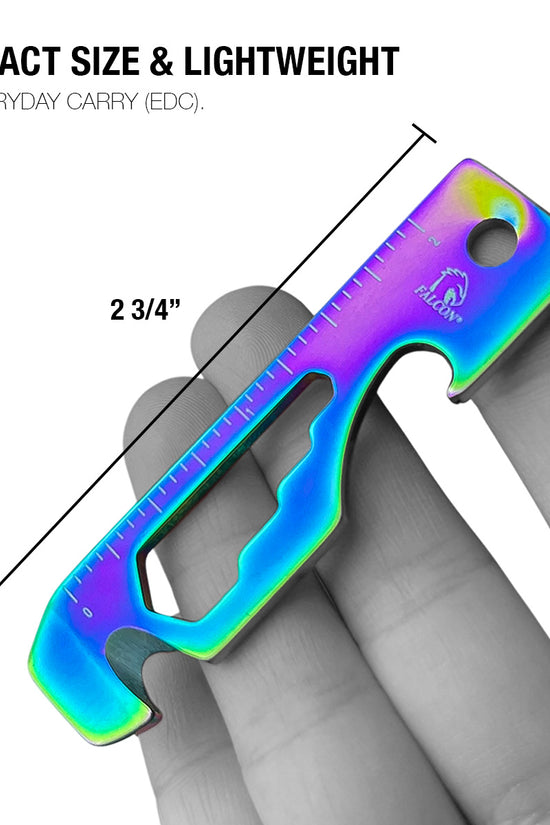Falcon Rainbow Multi-Tool - 2.7 inch 8-in-1 Multi-Tool Keychain compact and lightweight for everyday carry