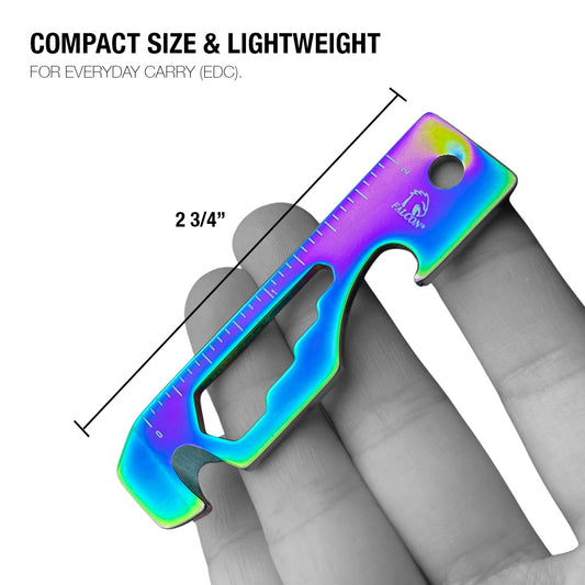 Falcon Rainbow Multi-Tool - 2.7 inch 8-in-1 Multi-Tool Keychain compact and lightweight for everyday carry