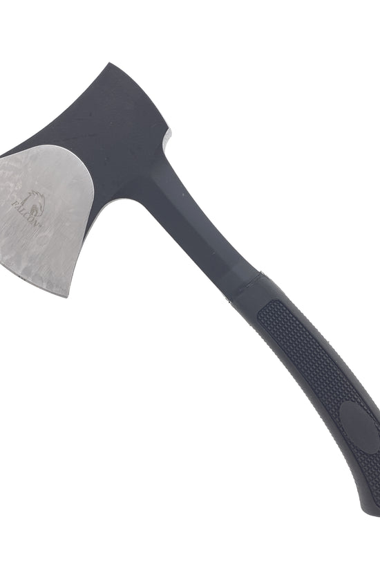 Falcon Survival Axe With Hard Cover and Firestarter, designed for outdoor and emergency use