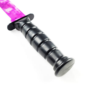 Falcon Tactical Knives W/ Purple Galaxy Coating Blade with a textured black grip for secure handling