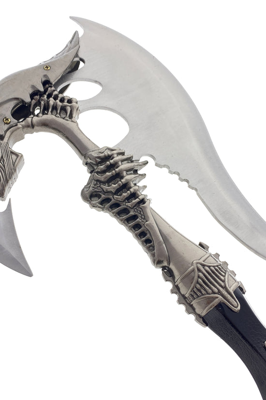 Guild Arms Fantasy Axe with Detachable Claw Dagger featuring intricate designs and sharp blades