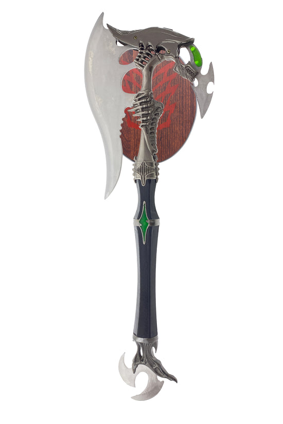 Guild Arms Fantasy Axe with Detachable Claw Dagger featuring intricate design and details